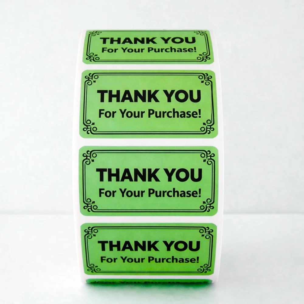 Thank You For Your Purchase Labels 100 Pack – Small Business Packaging Stickers